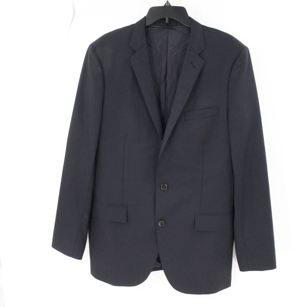 J Crew Sport Coat Mens 42L Ludlow Loro Piana Super 120s Wool Two Button black